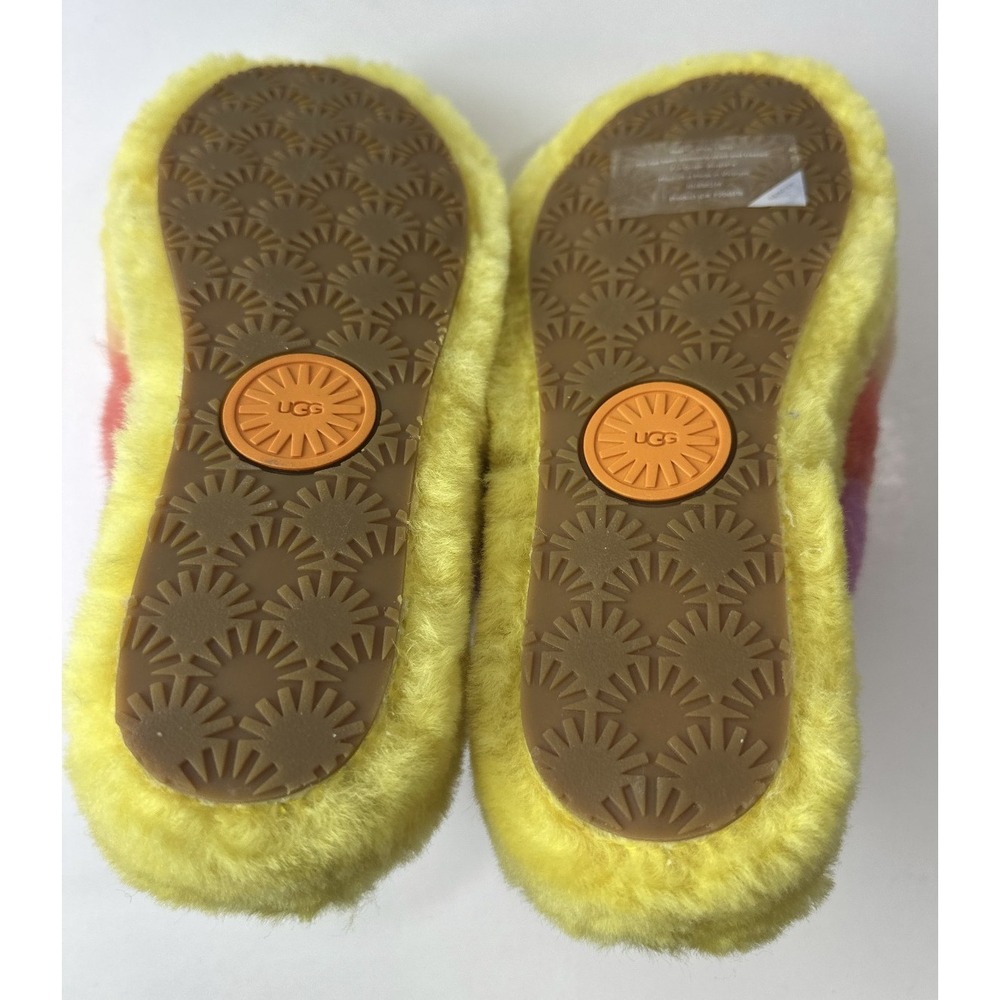 UGG Rainbow Fluff Yeah Slide Sandals Women's Size 8 Slippers New Without Tags - Picture 10 of 13